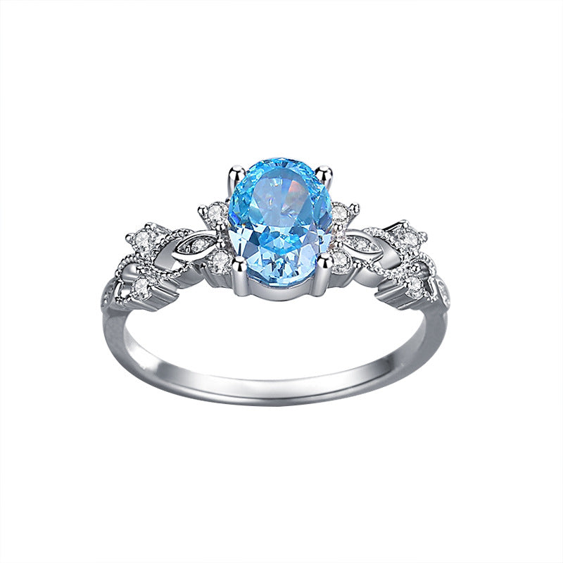 Venta al por mayor Joyas Anillos De Plata Aguamarina